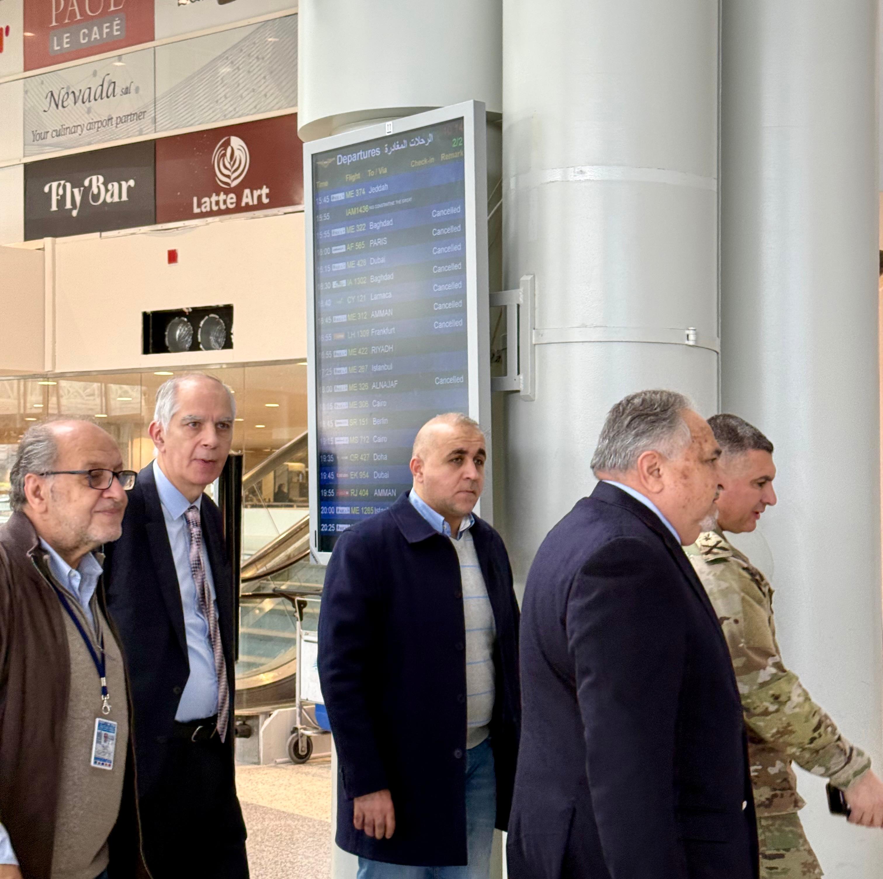 Visite de l'a&eacute;roport de Beyrouth