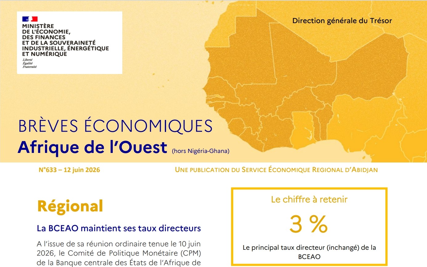 Brèves économiques régionales d’Afrique de l’Ouest (hors Nigéria-Ghana) n°633