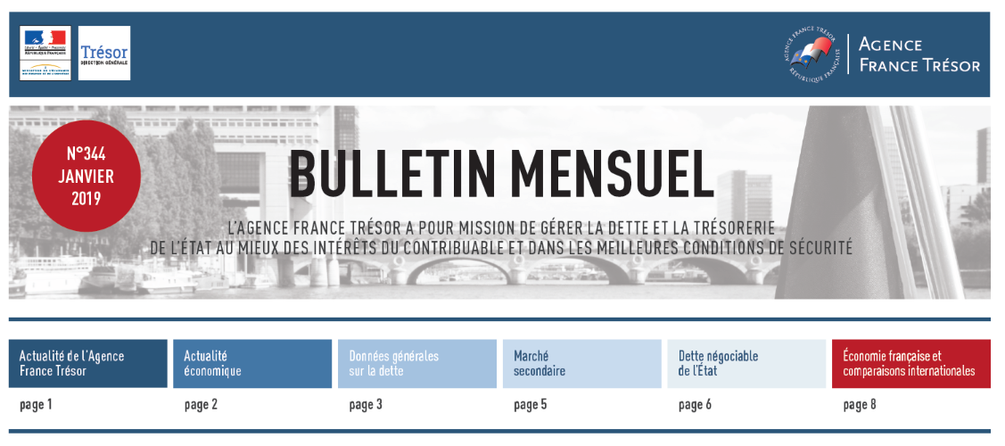 Bulletin mensuel de janvier 2019 de l'Agence France Trésor