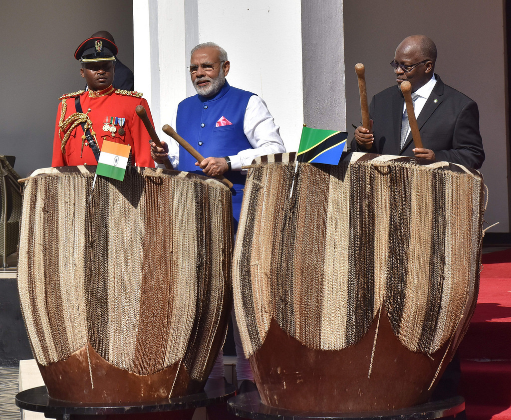 Magufuli et le Premier ministre indien, Narendra Modi