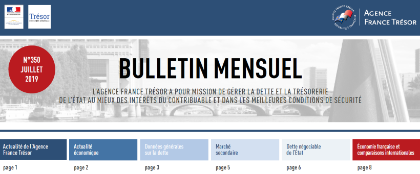 Bulletin mensuel de juillet 2019 l'Agence France Trésor