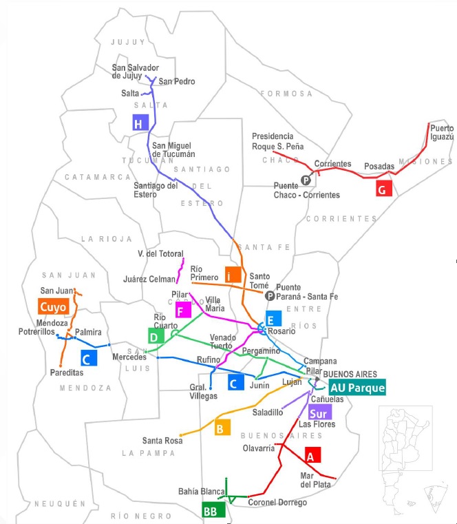 Carte des autoroutes