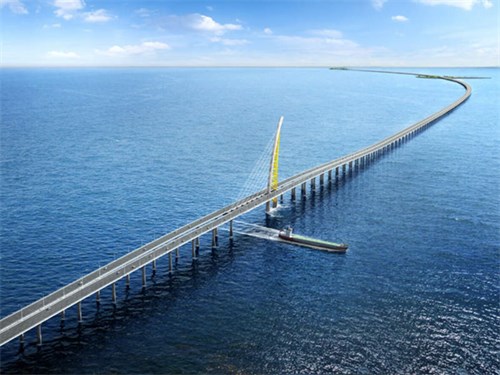Inauguration du pont maritime autoroutier Sheikh Jaber Al Ahmad Al Sabah le 1er mai 2019