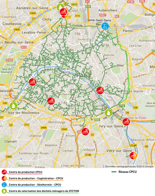 Le réseau de chaleur de Paris