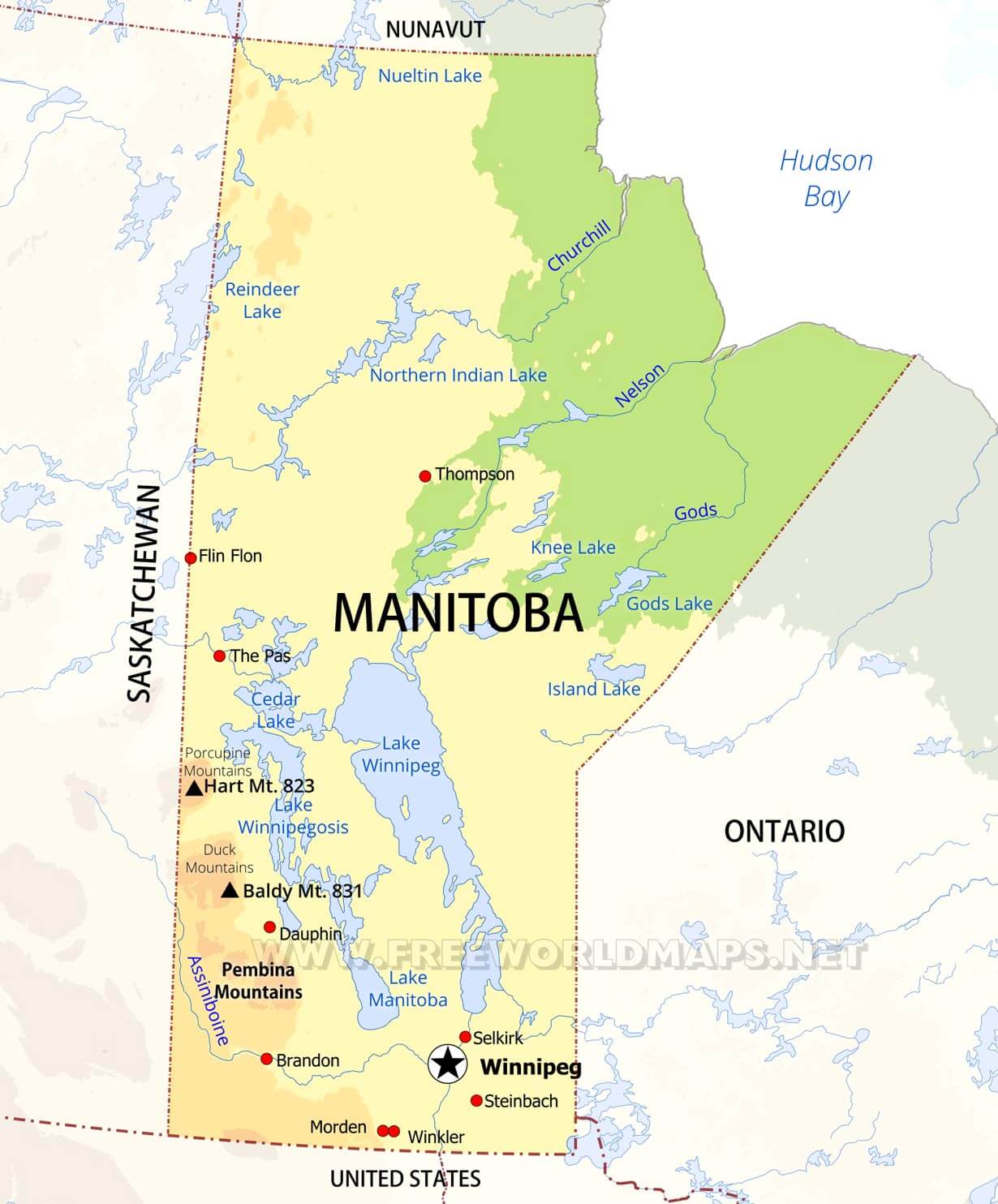 manitoba map