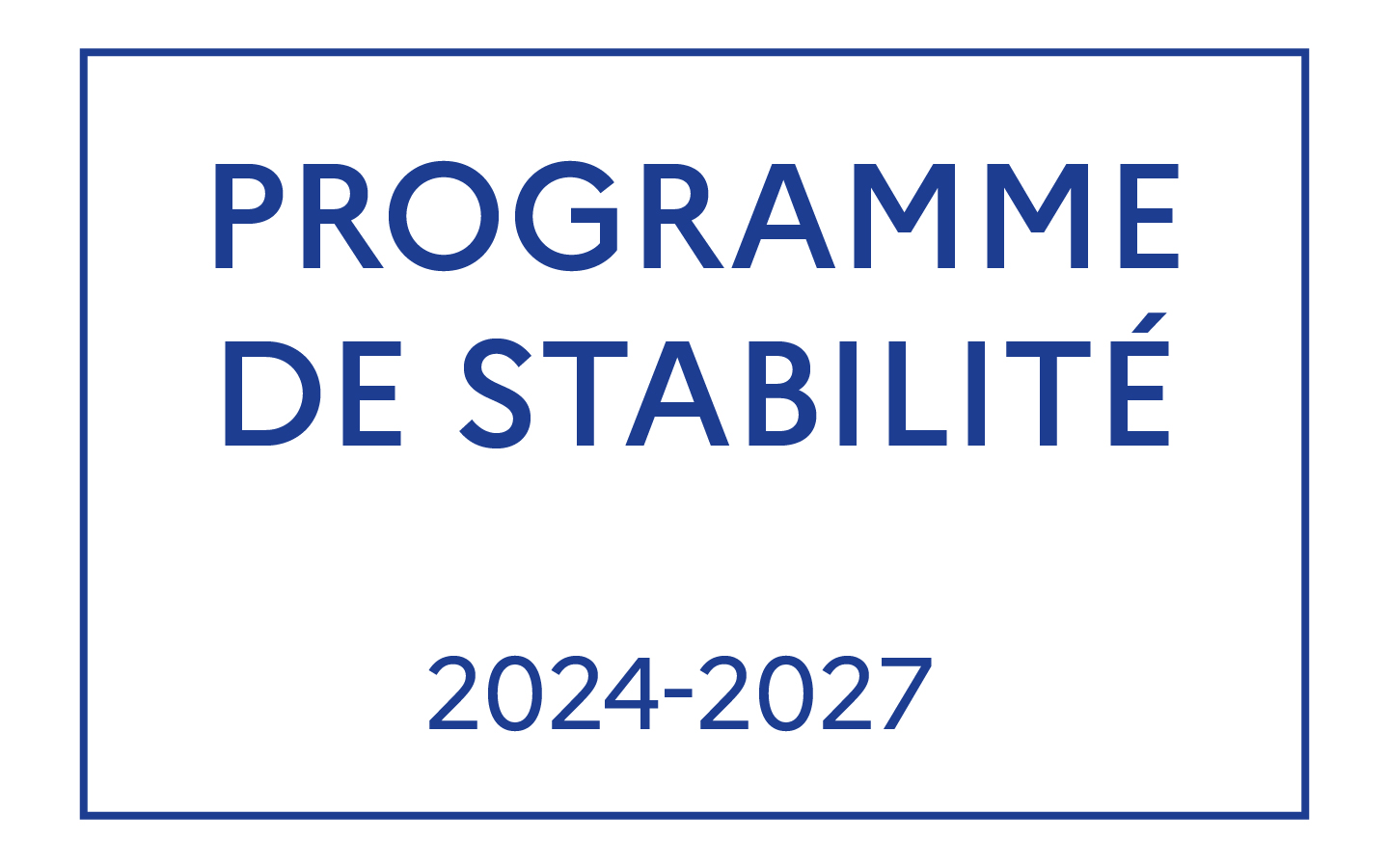 couverture du rapport - programme de stabilité 2024-2027