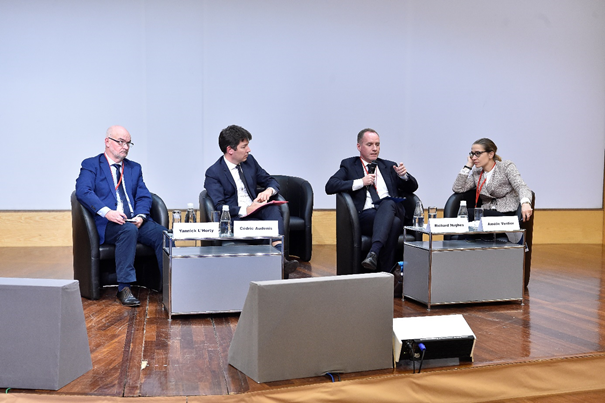 Participants à la table ronde de l’après-midi -  Yannick L’Horty,  Cédric Audenis, Richard Hughes et Amélie Verdier.