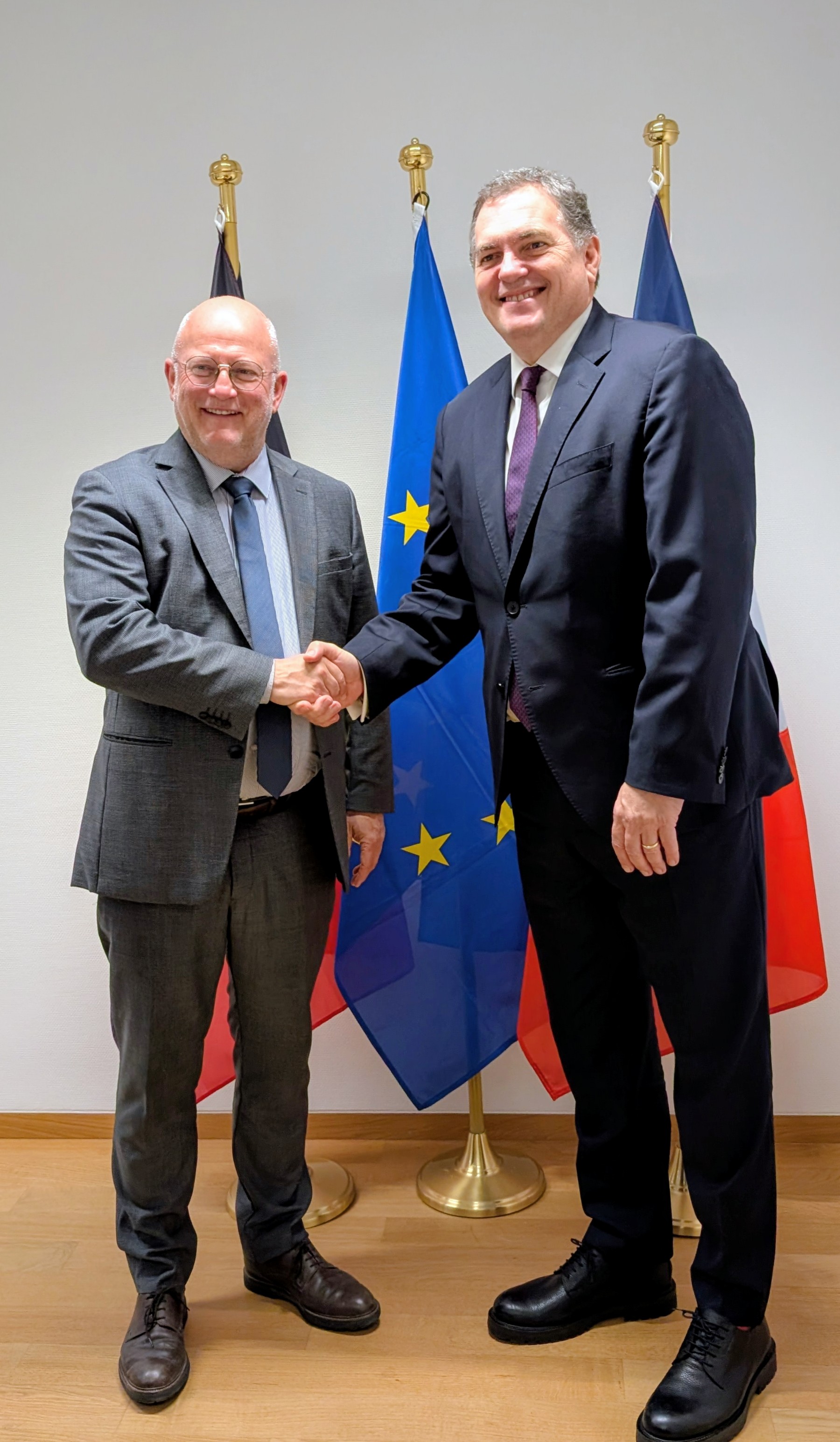 Cérémonie de signature de la déclaration d'intention franco-belge en matière de mobilité