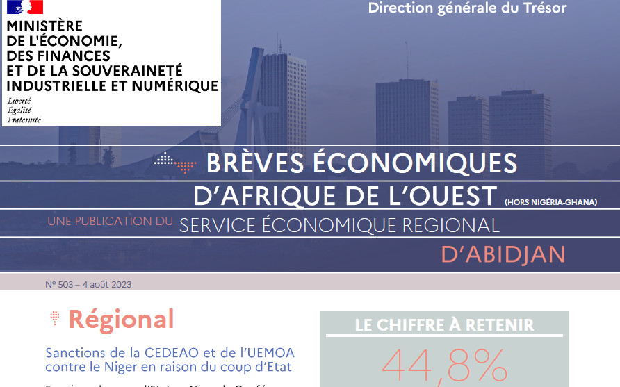 Brèves économiques régionales d’Afrique de l’Ouest (hors Nigéria-Ghana) n°503