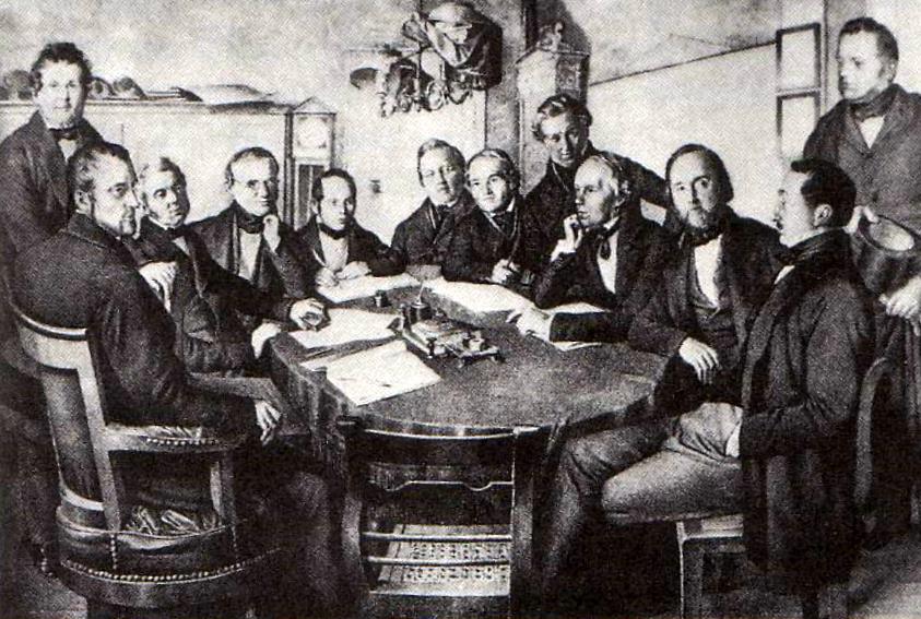 Une rencontre du directoire de la compagnie ferroviaire Leipzig-Dresden (1852)