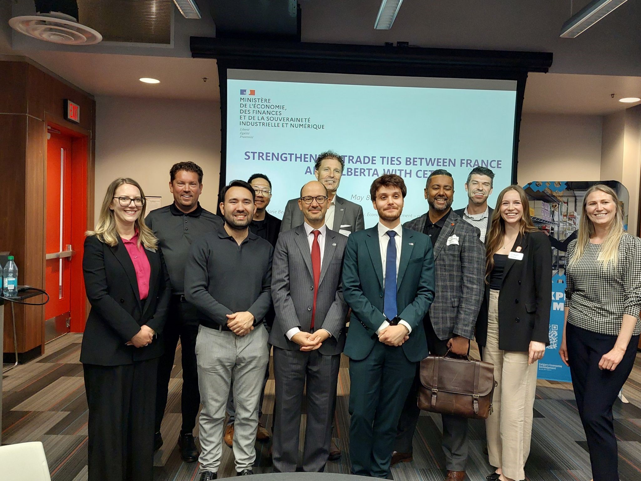 Séance de formation CETA à Calgary et à Edmonton organisée à l’initiative du Consul général de France à Vancouver, Nicolas BAUDOUIN, du Gouvernement de l'Alberta et du bureau régional des Délégués commerciaux canadiens - mai 2025