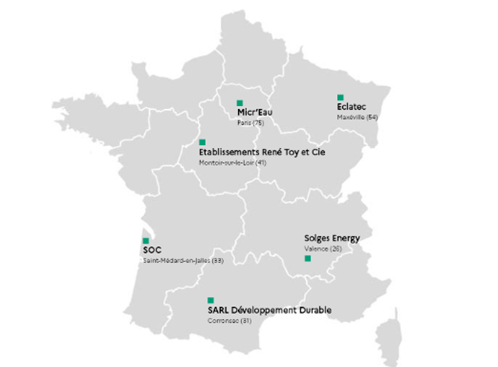 Localisation des entreprises lauréates