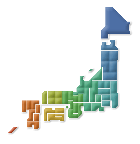 Plan du Japon et ses régions
