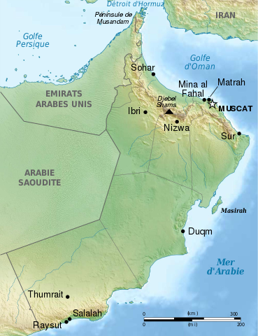 Carte d'Oman