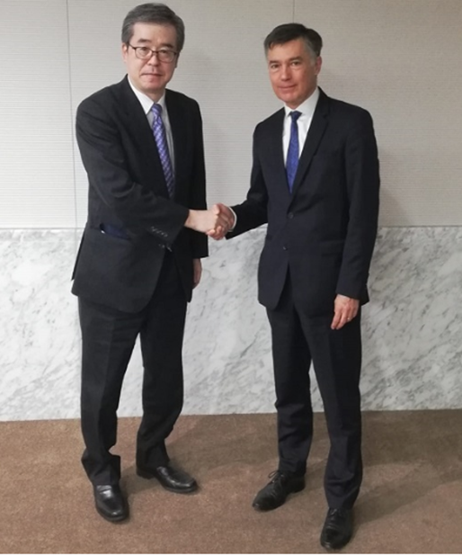 Pascal Faure Directeur Général de l'INPI et M. Koichi Hamano, Commisioner du Japan Patent Office