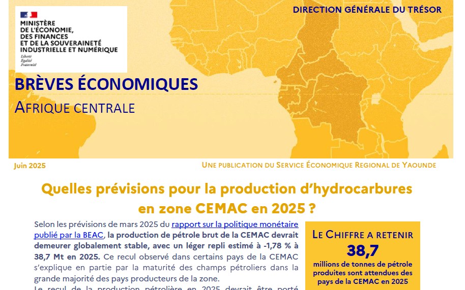 Brèves économiques d'Afrique centrale - juin 2025 