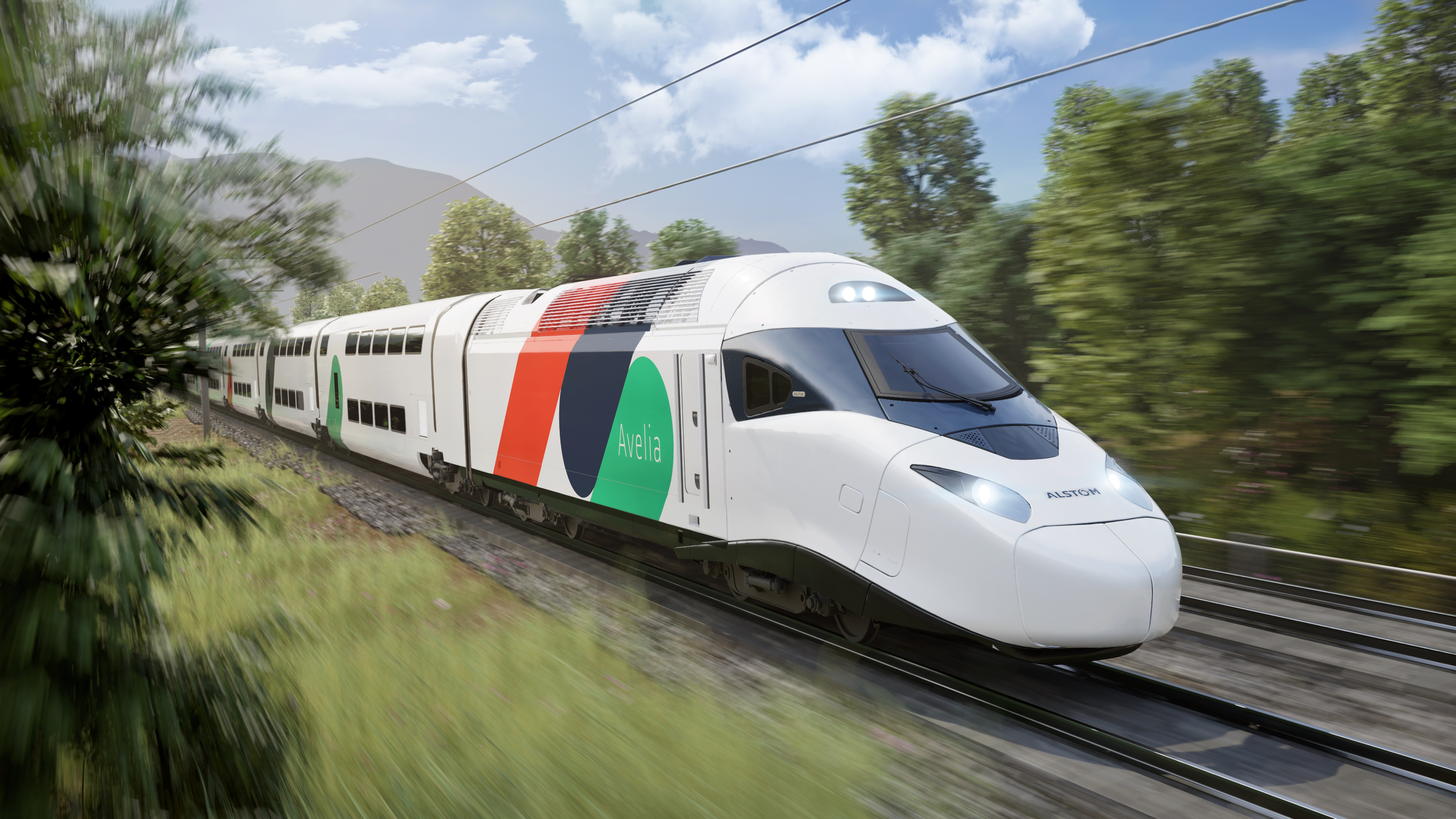  Le train &agrave; grande vitesse Avelia Horizon d'Alstom, dont 18 rames &eacute;quiperont la future ligne K&eacute;nitra&ndash;Marrakech.