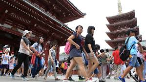 Tourists in Japan