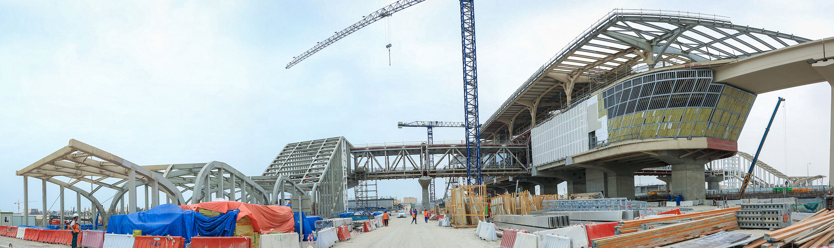 Construction de la ligne rouge du métro à Doha