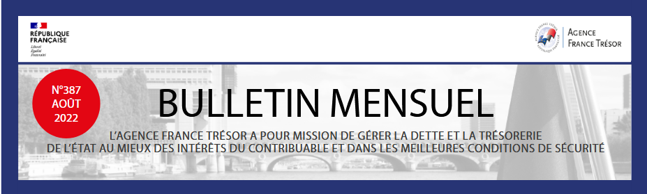 Bulletin mensuel d'août 2022 de l'Agence France Trésor