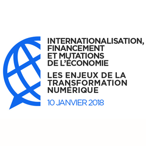 Logo de la conférence Internationalisation, financement et mutations de l’économie : les enjeux de la transformation numérique