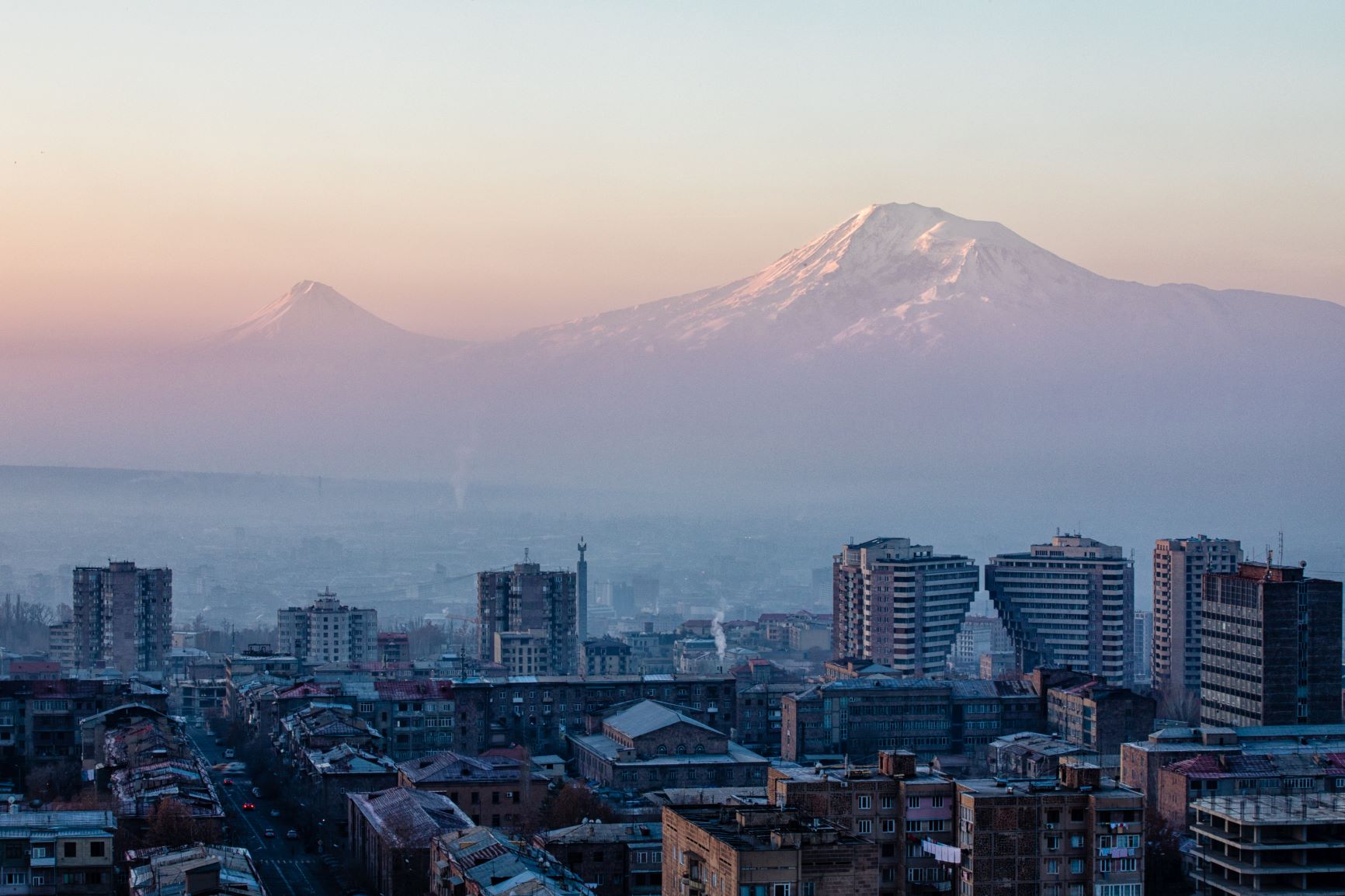 Erevan avec vue sur le mont Ararat