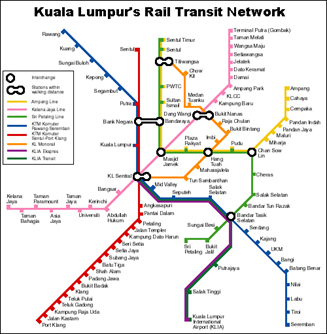 plan du métro KL