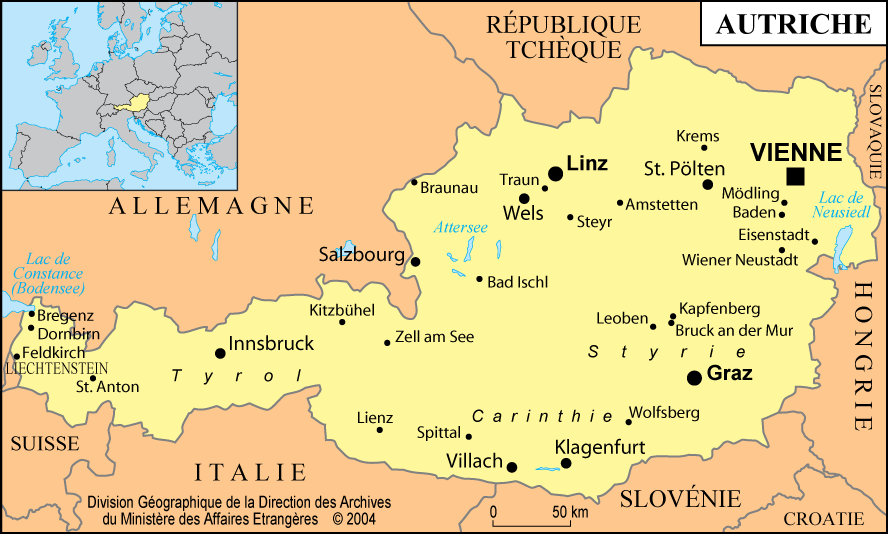 autriche carte