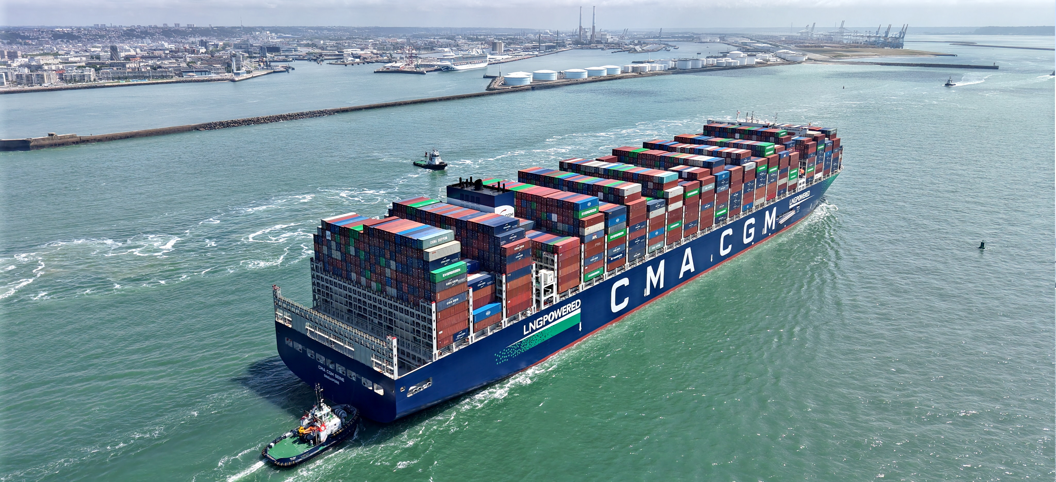 CMA CMG au Port du Havre.
