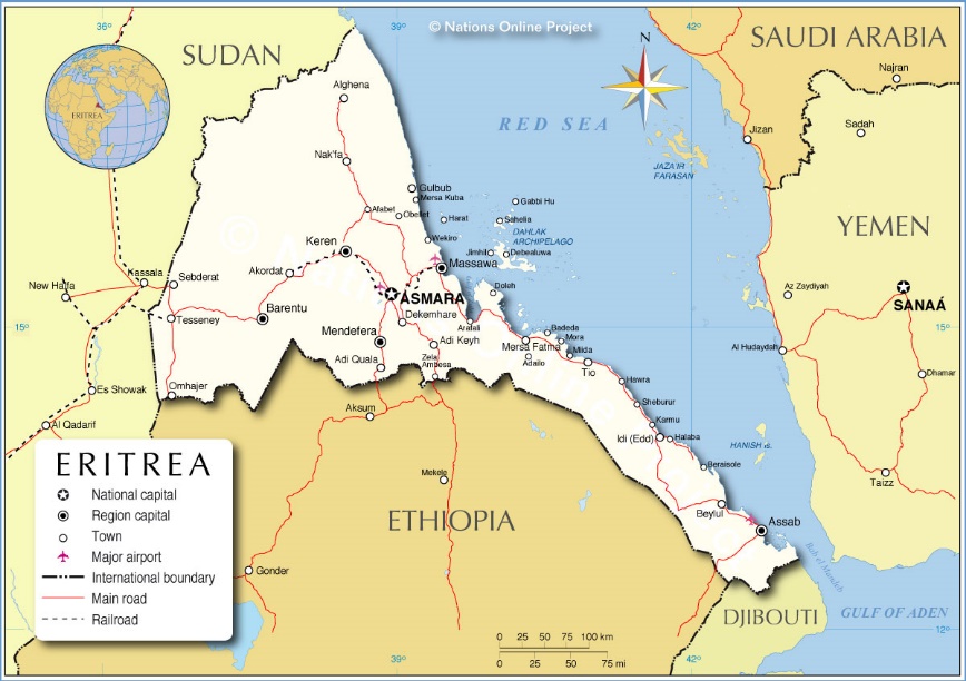 Political Map of Eritrea