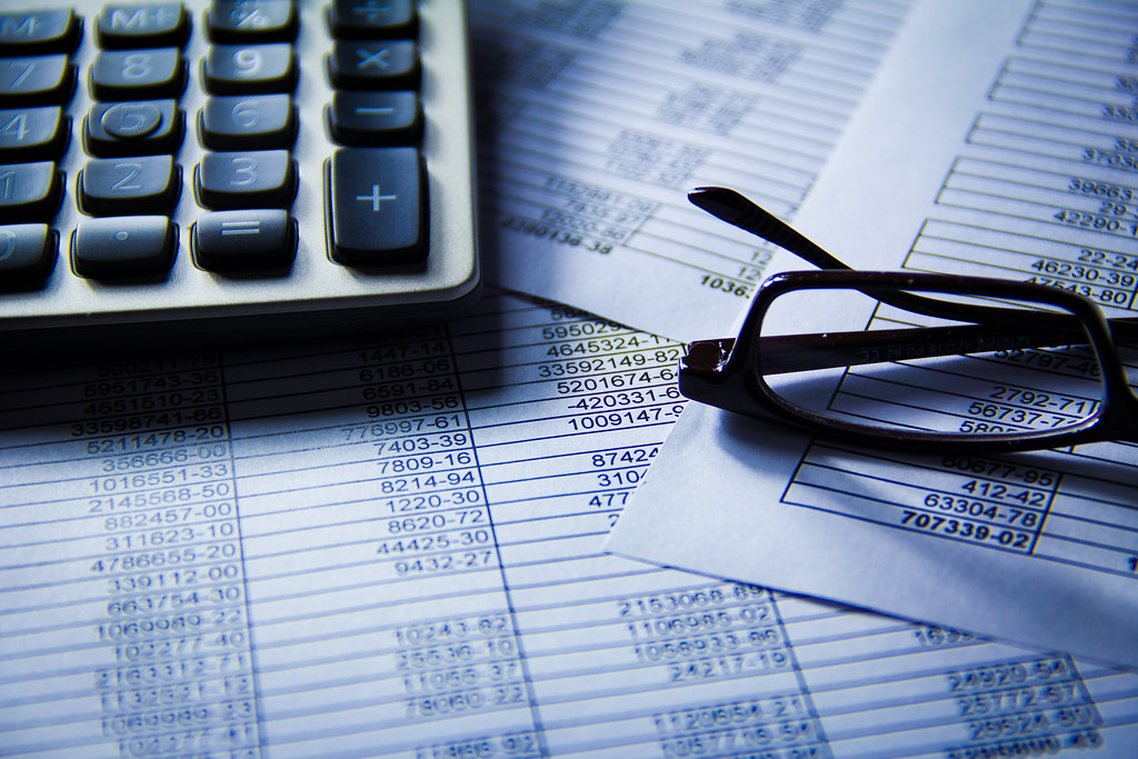 Calculatrice et feuilles de compte