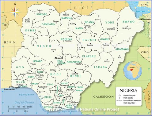 carte Nigéria